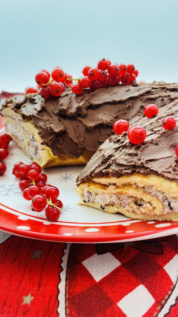 Tronchetto dolce senza glutine per la tavola di Natale