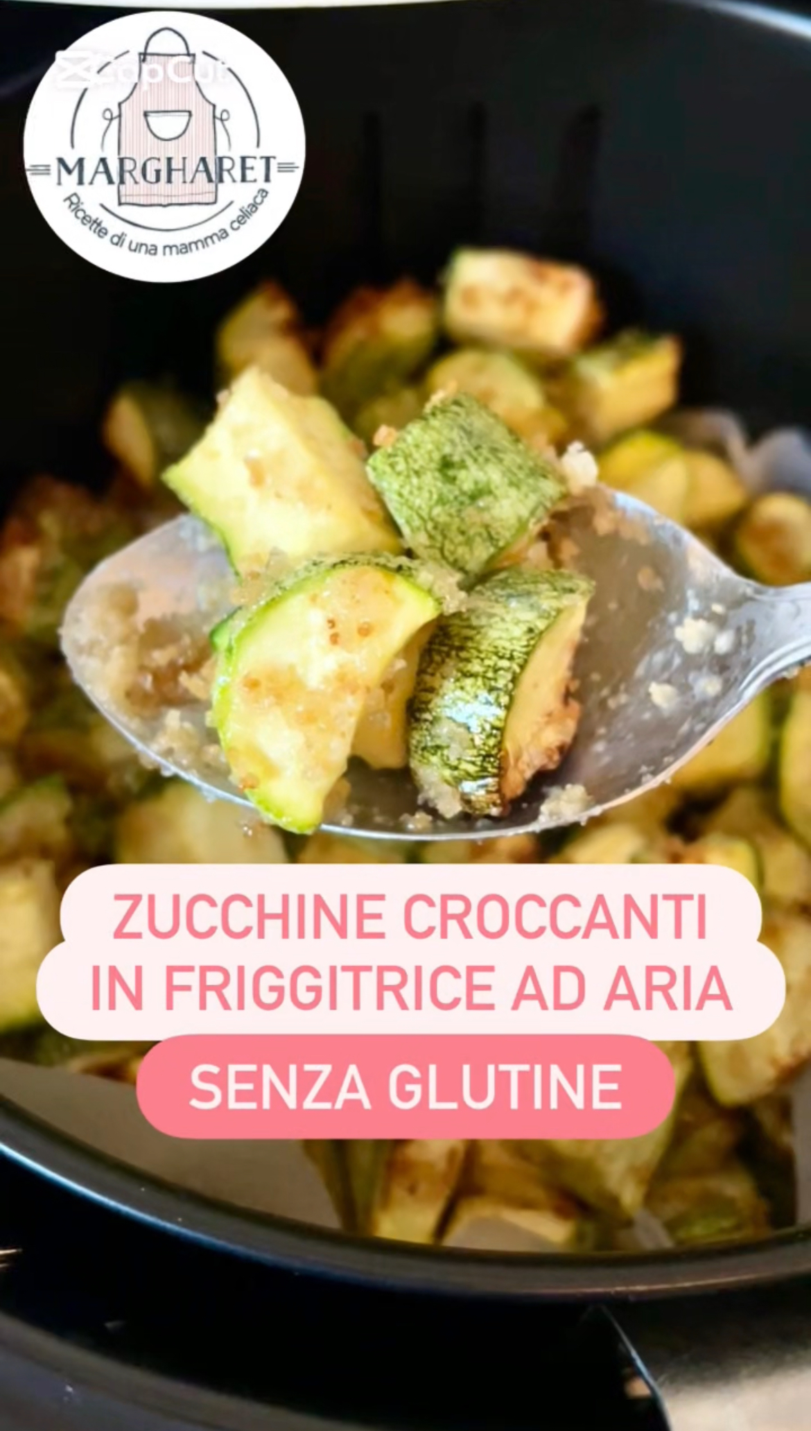 Zucchine croccanti senza glutine in friggitrice ad aria 